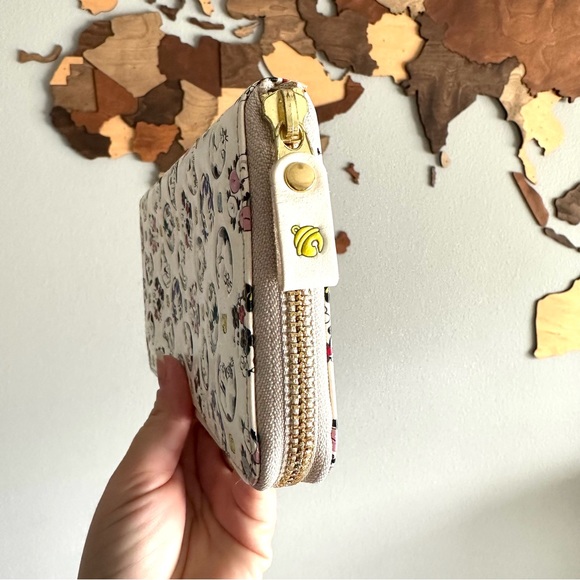 Bunkoya Oozeki Asakusa Yuzen Cat Nibi Iro Long Japan Floral Embossed Wallet - Picture 4 of 11